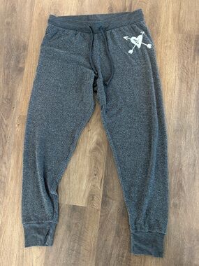 SOFT Wildfox Women’s Charcoal Gray Jogger Sweatpants - Small